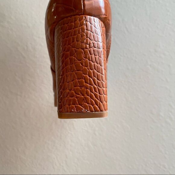 ASOS tan / orange platform boots wide fit size 9 - Picture 5 of 5